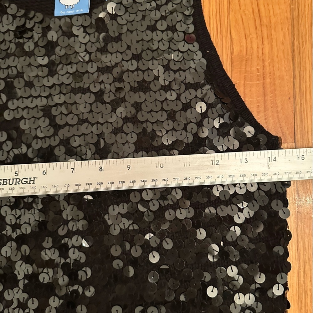 by next era Silk-Angora Sequin Knit Tank Size M (#2) - Picture 7 of 10
